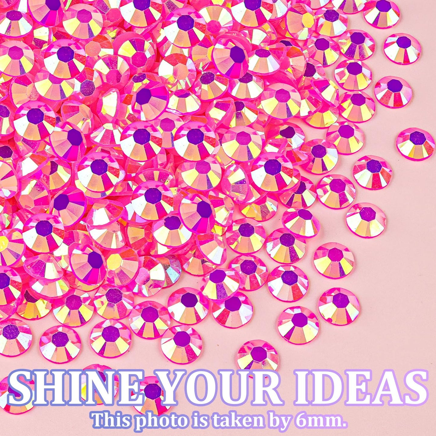 18000Pcs Resin Jelly Rhinestones for Crafting, Multicolor 3mm Flatback Rainbow Gems, Bedazzling Crystal with 3Pcs 10ml B7000 Jewelry Glue for DIY Crafts Clothing Shoes Nail Art