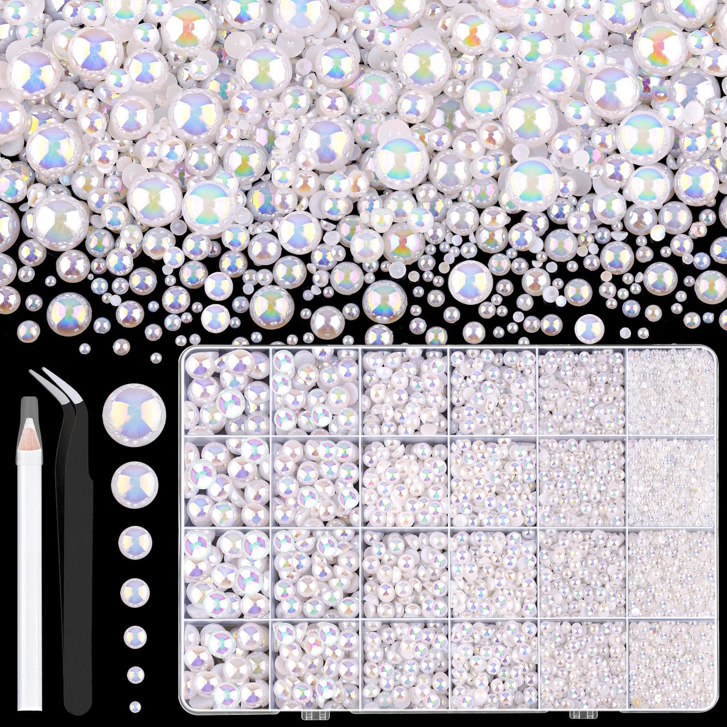 18000Pcs Resin Jelly Rhinestones for Crafting, Multicolor 3mm Flatback Rainbow Gems, Bedazzling Crystal with 3Pcs 10ml B7000 Jewelry Glue for DIY Crafts Clothing Shoes Nail Art