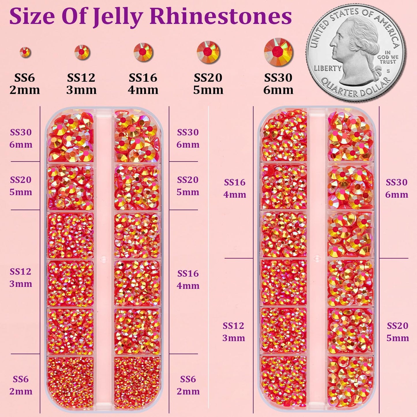 18000Pcs Resin Jelly Rhinestones for Crafting, Multicolor 3mm Flatback Rainbow Gems, Bedazzling Crystal with 3Pcs 10ml B7000 Jewelry Glue for DIY Crafts Clothing Shoes Nail Art