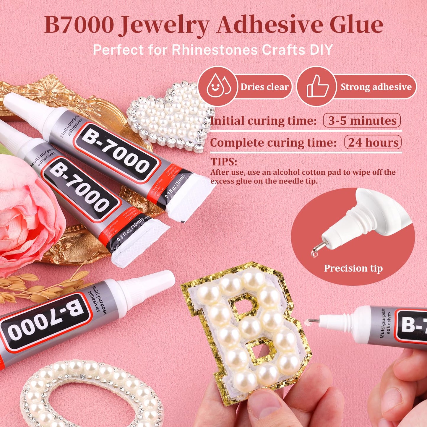 18000Pcs Resin Jelly Rhinestones for Crafting, Multicolor 3mm Flatback Rainbow Gems, Bedazzling Crystal with 3Pcs 10ml B7000 Jewelry Glue for DIY Crafts Clothing Shoes Nail Art