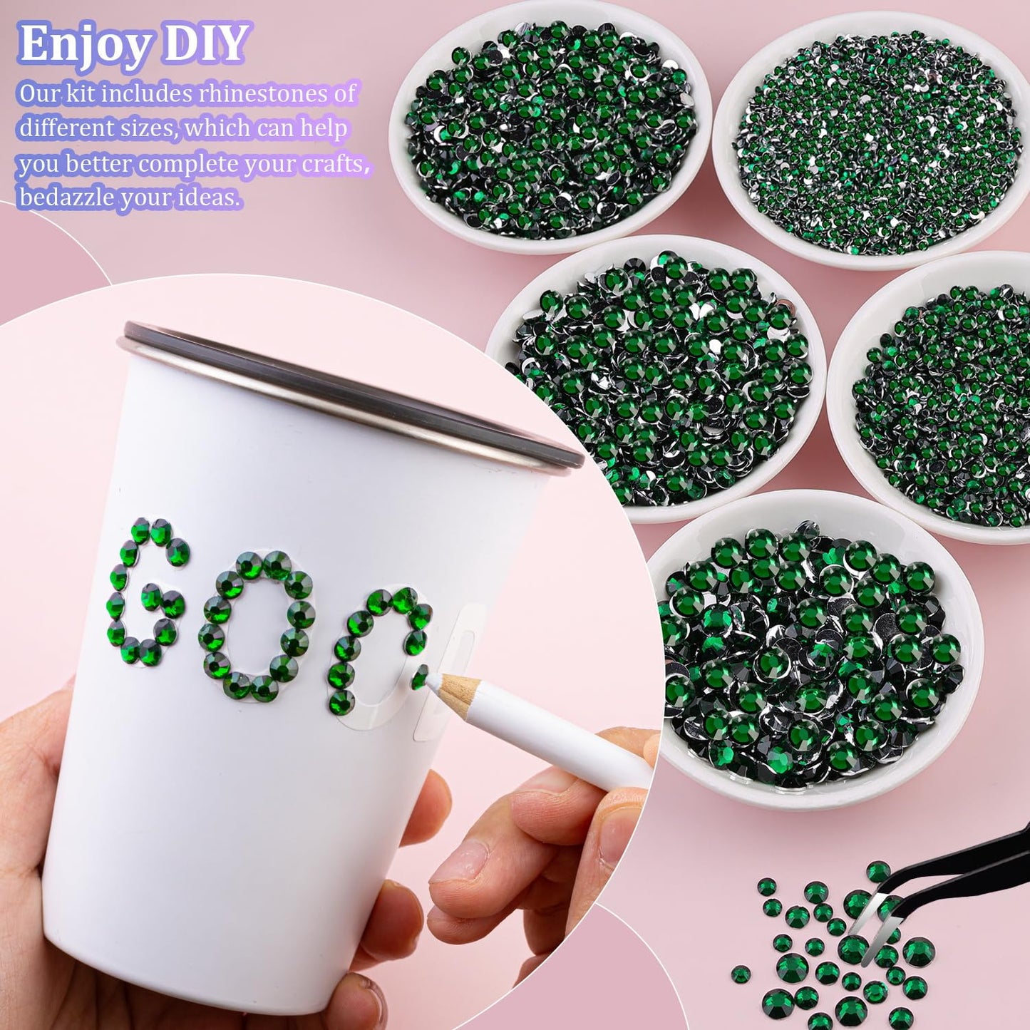 18000Pcs Resin Jelly Rhinestones for Crafting, Multicolor 3mm Flatback Rainbow Gems, Bedazzling Crystal with 3Pcs 10ml B7000 Jewelry Glue for DIY Crafts Clothing Shoes Nail Art