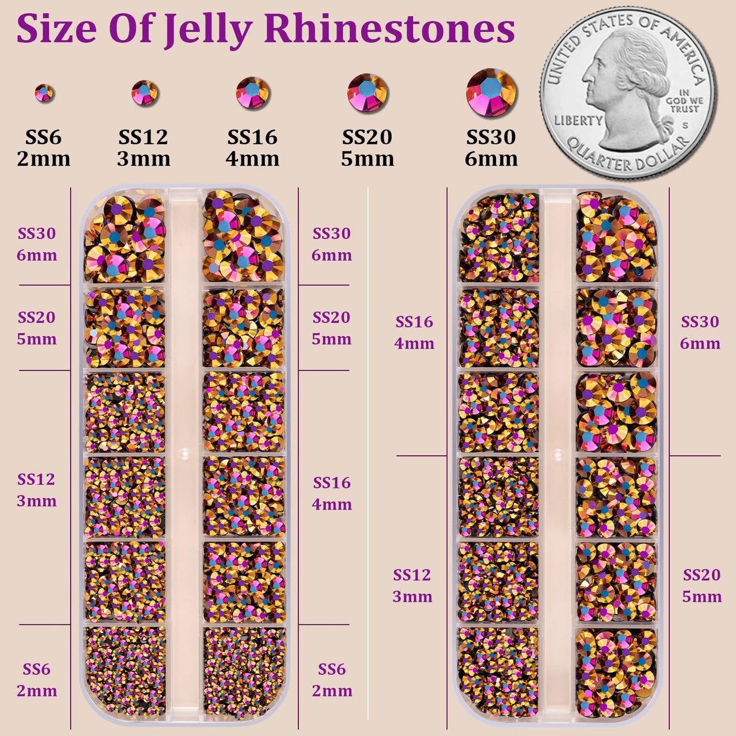 18000Pcs Resin Jelly Rhinestones for Crafting, Multicolor 3mm Flatback Rainbow Gems, Bedazzling Crystal with 3Pcs 10ml B7000 Jewelry Glue for DIY Crafts Clothing Shoes Nail Art