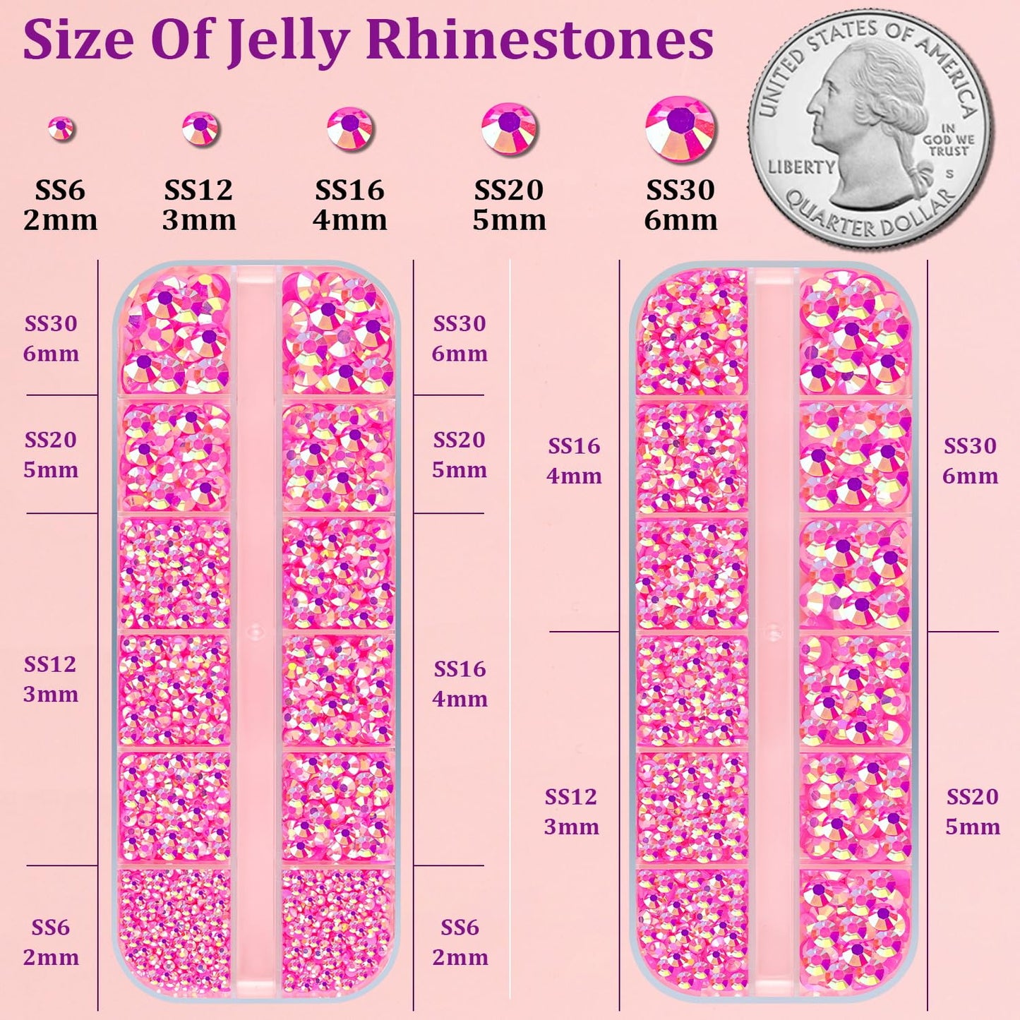 18000Pcs Resin Jelly Rhinestones for Crafting, Multicolor 3mm Flatback Rainbow Gems, Bedazzling Crystal with 3Pcs 10ml B7000 Jewelry Glue for DIY Crafts Clothing Shoes Nail Art