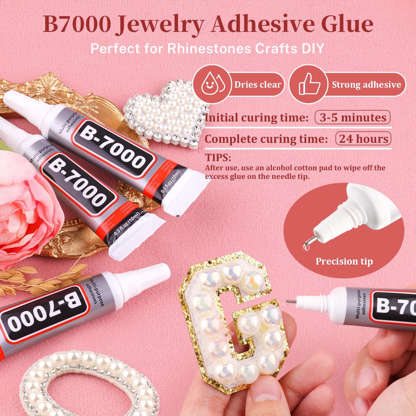 18000Pcs Resin Jelly Rhinestones for Crafting, Multicolor 3mm Flatback Rainbow Gems, Bedazzling Crystal with 3Pcs 10ml B7000 Jewelry Glue for DIY Crafts Clothing Shoes Nail Art
