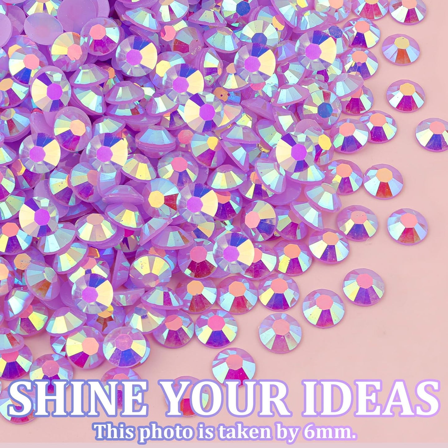 18000Pcs Resin Jelly Rhinestones for Crafting, Multicolor 3mm Flatback Rainbow Gems, Bedazzling Crystal with 3Pcs 10ml B7000 Jewelry Glue for DIY Crafts Clothing Shoes Nail Art