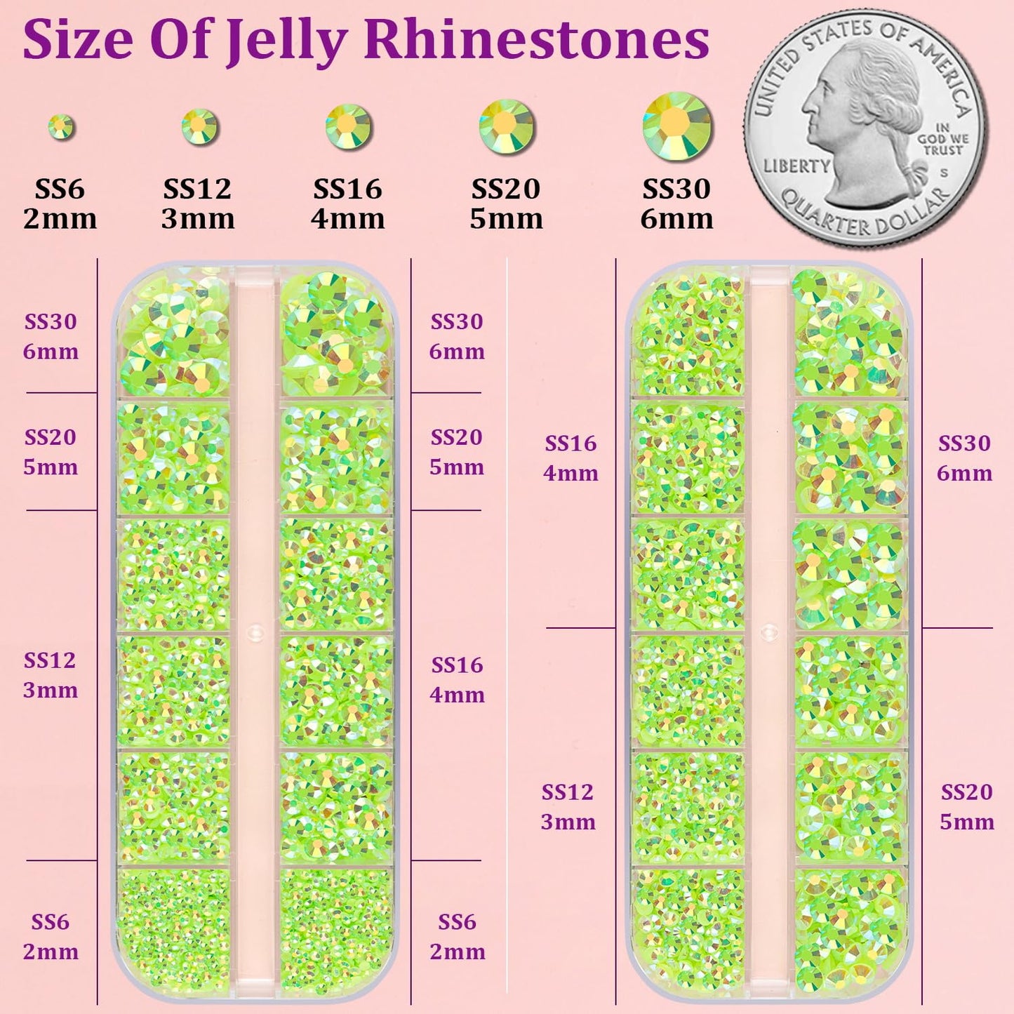 18000Pcs Resin Jelly Rhinestones for Crafting, Multicolor 3mm Flatback Rainbow Gems, Bedazzling Crystal with 3Pcs 10ml B7000 Jewelry Glue for DIY Crafts Clothing Shoes Nail Art