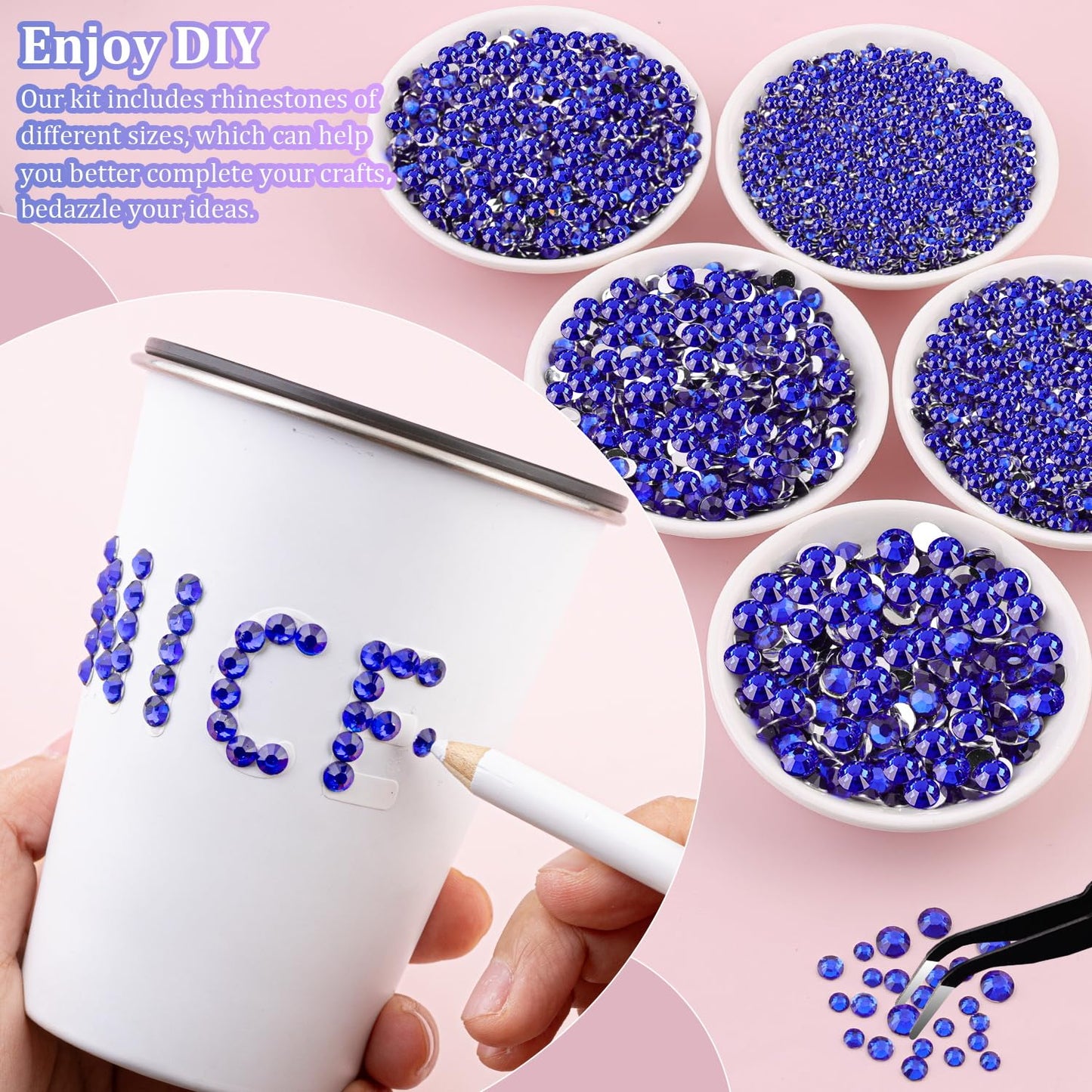 18000Pcs Resin Jelly Rhinestones for Crafting, Multicolor 3mm Flatback Rainbow Gems, Bedazzling Crystal with 3Pcs 10ml B7000 Jewelry Glue for DIY Crafts Clothing Shoes Nail Art