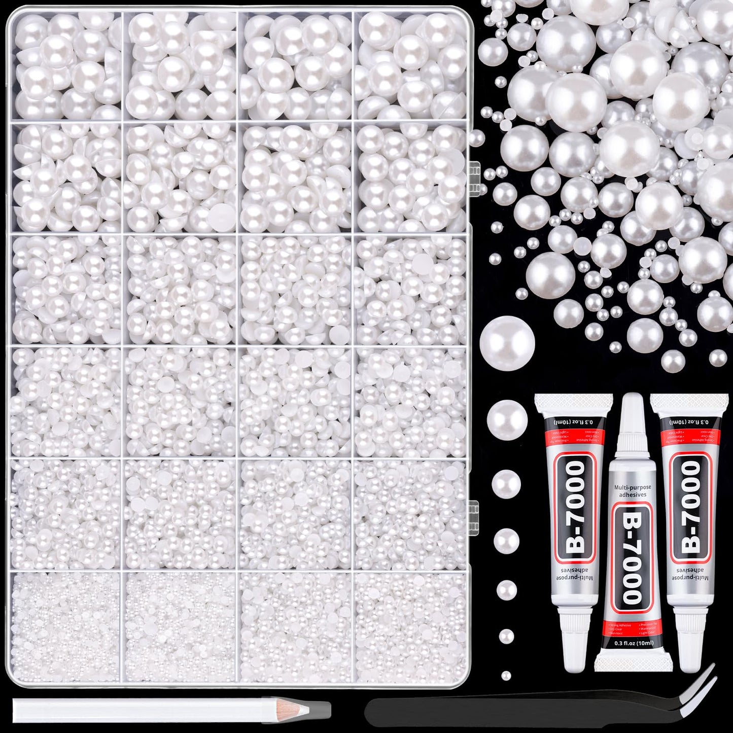 18000Pcs Resin Jelly Rhinestones for Crafting, Multicolor 3mm Flatback Rainbow Gems, Bedazzling Crystal with 3Pcs 10ml B7000 Jewelry Glue for DIY Crafts Clothing Shoes Nail Art