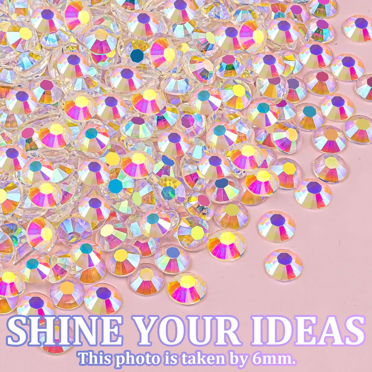 18000Pcs Resin Jelly Rhinestones for Crafting, Multicolor 3mm Flatback Rainbow Gems, Bedazzling Crystal with 3Pcs 10ml B7000 Jewelry Glue for DIY Crafts Clothing Shoes Nail Art