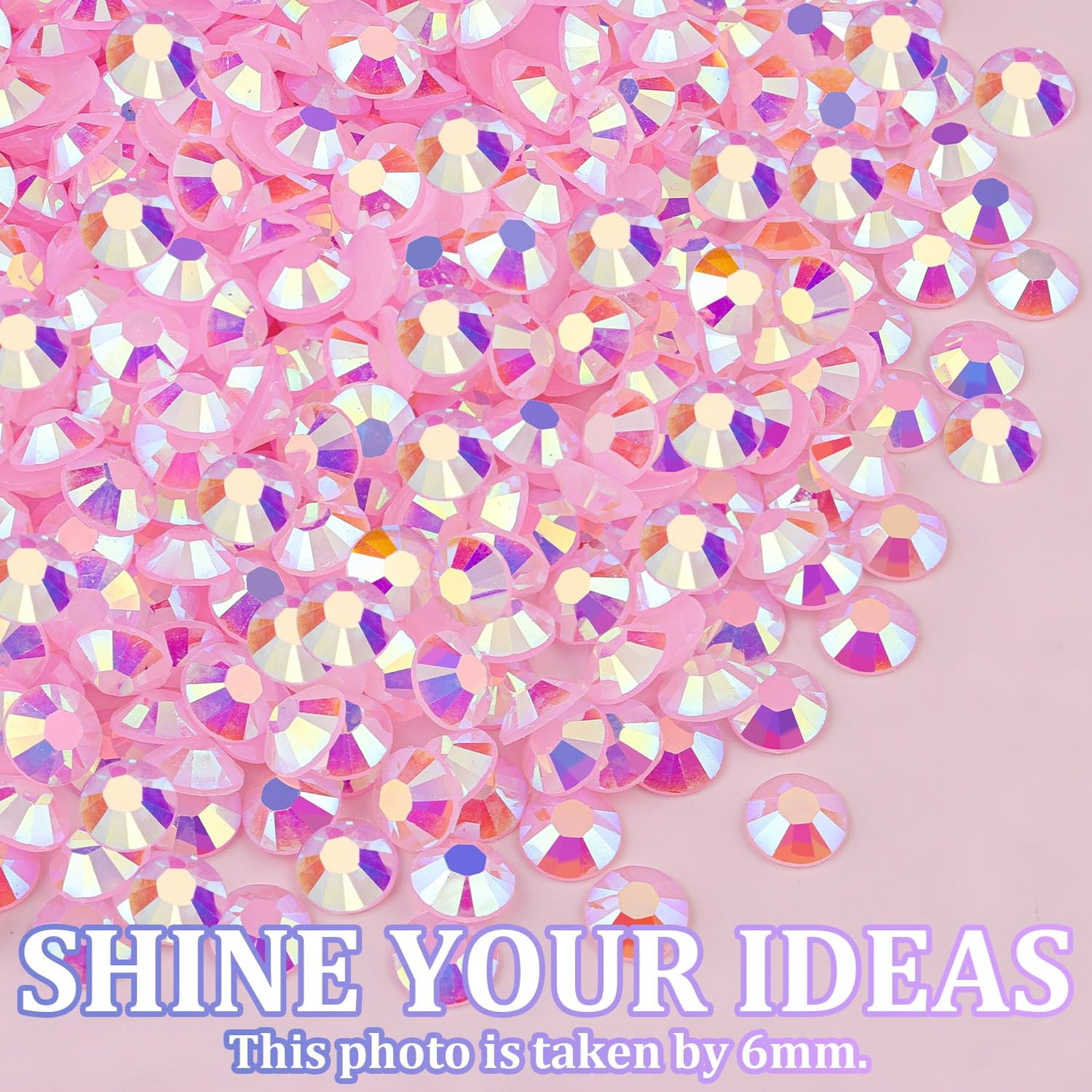 18000Pcs Resin Jelly Rhinestones for Crafting, Multicolor 3mm Flatback Rainbow Gems, Bedazzling Crystal with 3Pcs 10ml B7000 Jewelry Glue for DIY Crafts Clothing Shoes Nail Art
