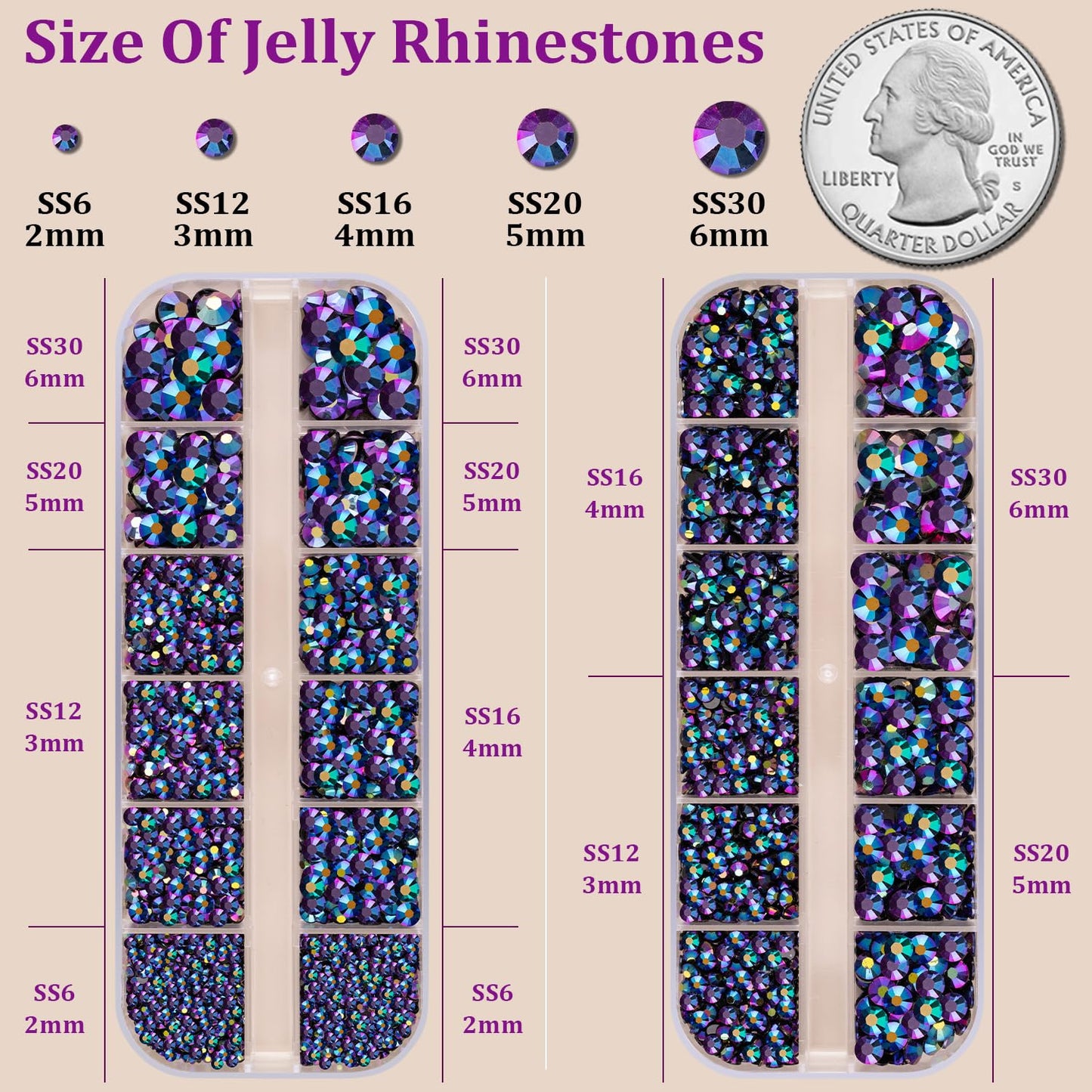 18000Pcs Resin Jelly Rhinestones for Crafting, Multicolor 3mm Flatback Rainbow Gems, Bedazzling Crystal with 3Pcs 10ml B7000 Jewelry Glue for DIY Crafts Clothing Shoes Nail Art