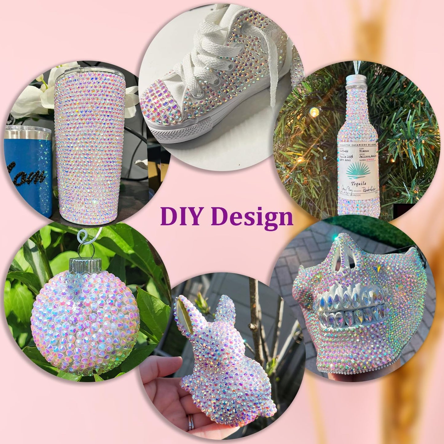 18000Pcs Resin Jelly Rhinestones for Crafting, Multicolor 3mm Flatback Rainbow Gems, Bedazzling Crystal with 3Pcs 10ml B7000 Jewelry Glue for DIY Crafts Clothing Shoes Nail Art