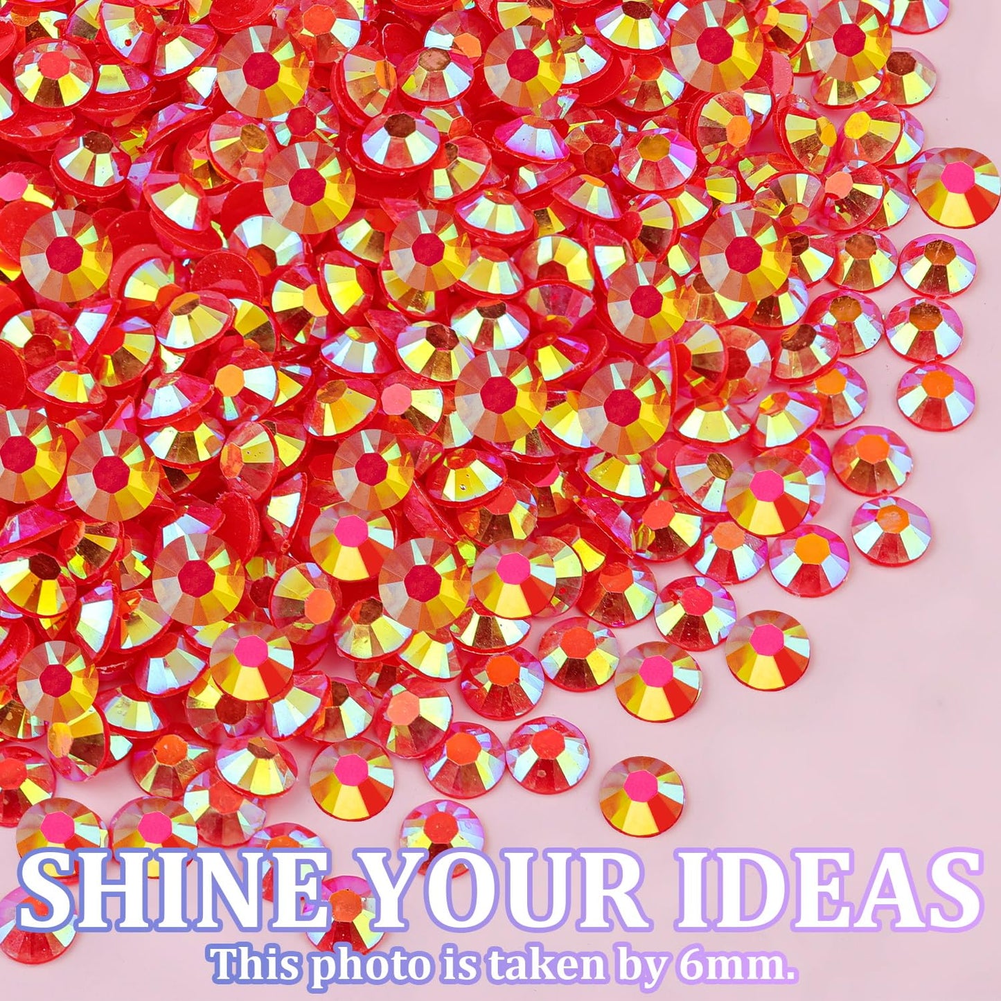 18000Pcs Resin Jelly Rhinestones for Crafting, Multicolor 3mm Flatback Rainbow Gems, Bedazzling Crystal with 3Pcs 10ml B7000 Jewelry Glue for DIY Crafts Clothing Shoes Nail Art