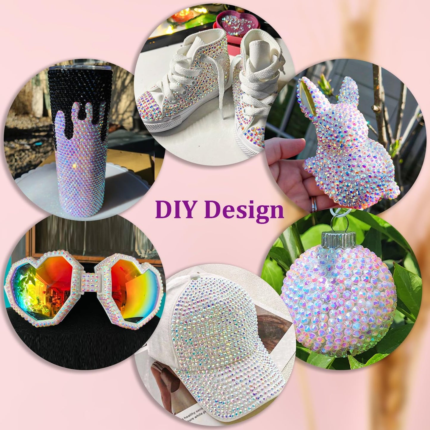 18000Pcs Resin Jelly Rhinestones for Crafting, Multicolor 3mm Flatback Rainbow Gems, Bedazzling Crystal with 3Pcs 10ml B7000 Jewelry Glue for DIY Crafts Clothing Shoes Nail Art