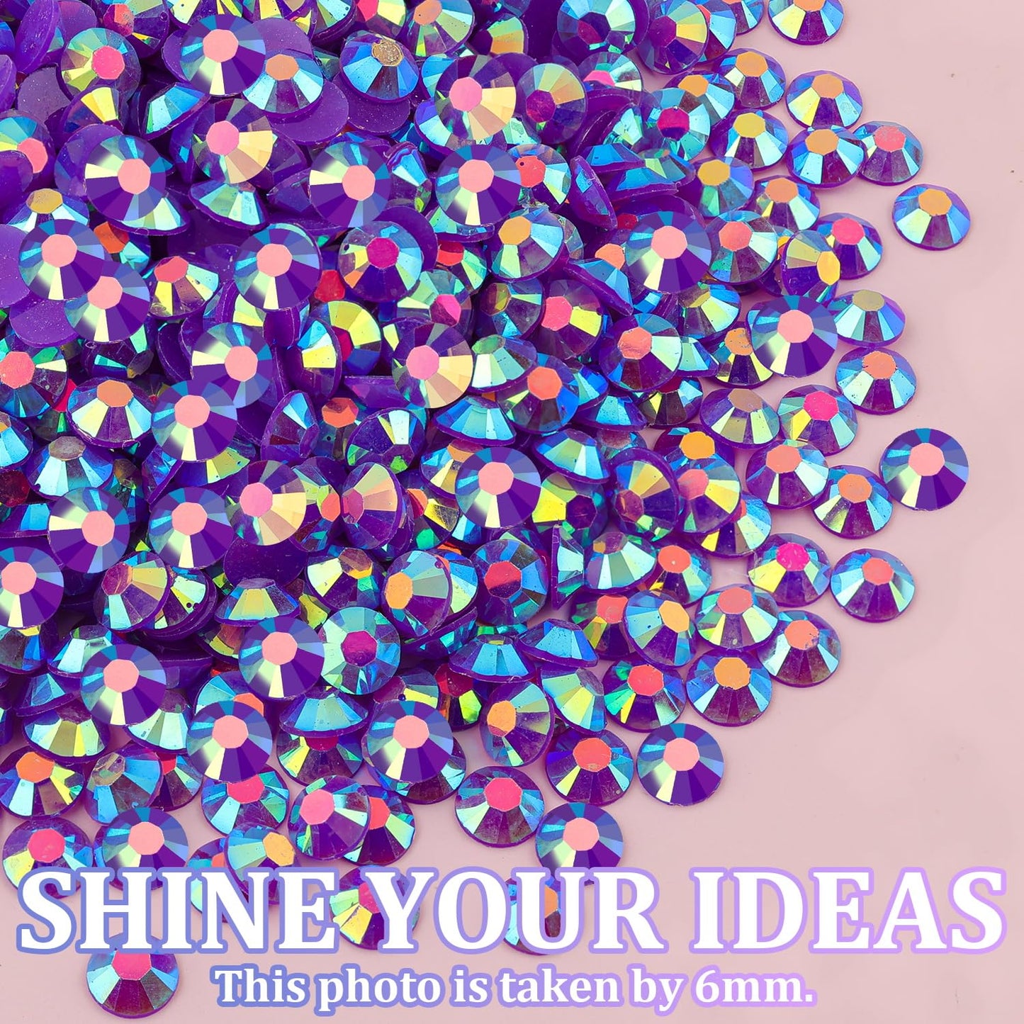 18000Pcs Resin Jelly Rhinestones for Crafting, Multicolor 3mm Flatback Rainbow Gems, Bedazzling Crystal with 3Pcs 10ml B7000 Jewelry Glue for DIY Crafts Clothing Shoes Nail Art