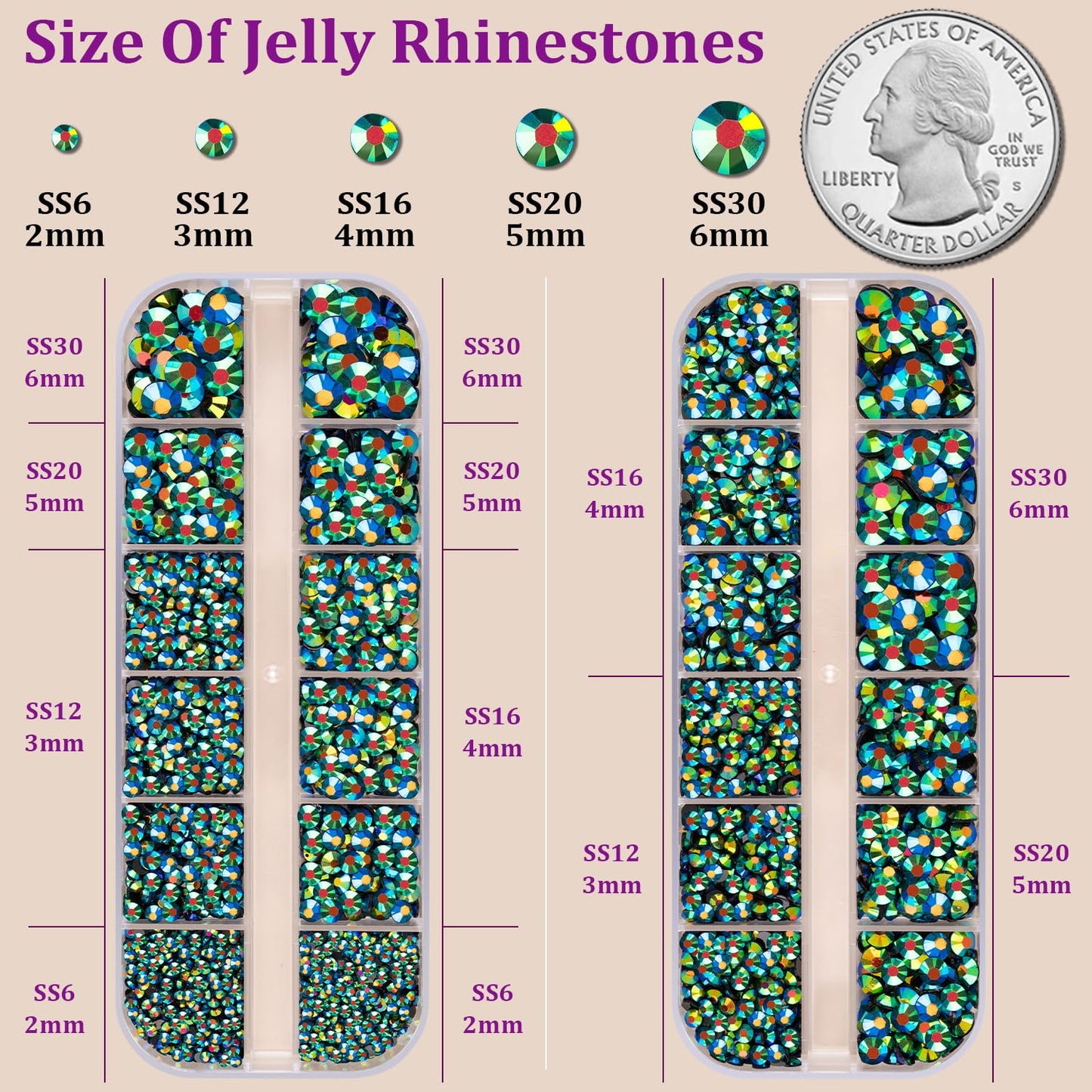 18000Pcs Resin Jelly Rhinestones for Crafting, Multicolor 3mm Flatback Rainbow Gems, Bedazzling Crystal with 3Pcs 10ml B7000 Jewelry Glue for DIY Crafts Clothing Shoes Nail Art