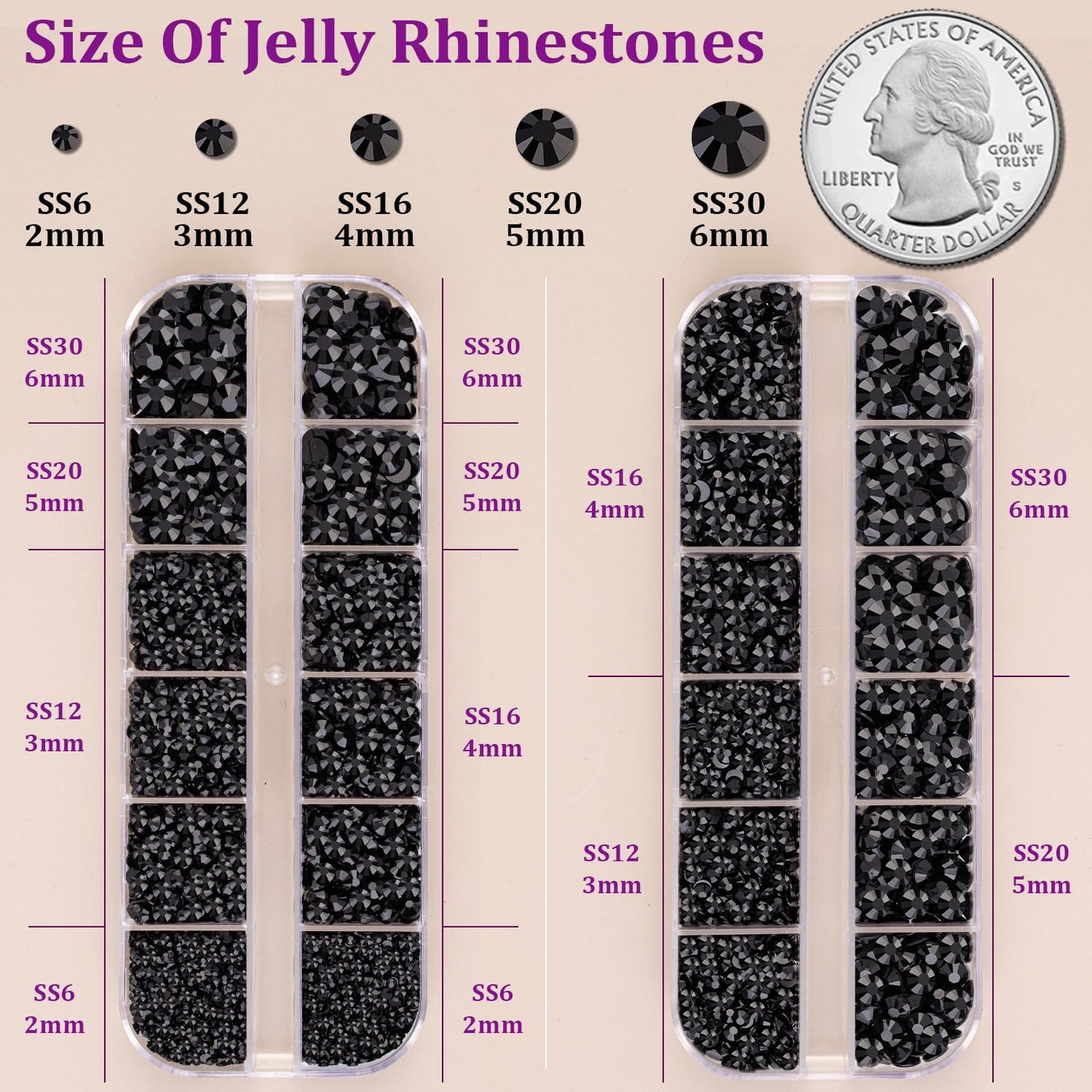 18000Pcs Resin Jelly Rhinestones for Crafting, Multicolor 3mm Flatback Rainbow Gems, Bedazzling Crystal with 3Pcs 10ml B7000 Jewelry Glue for DIY Crafts Clothing Shoes Nail Art