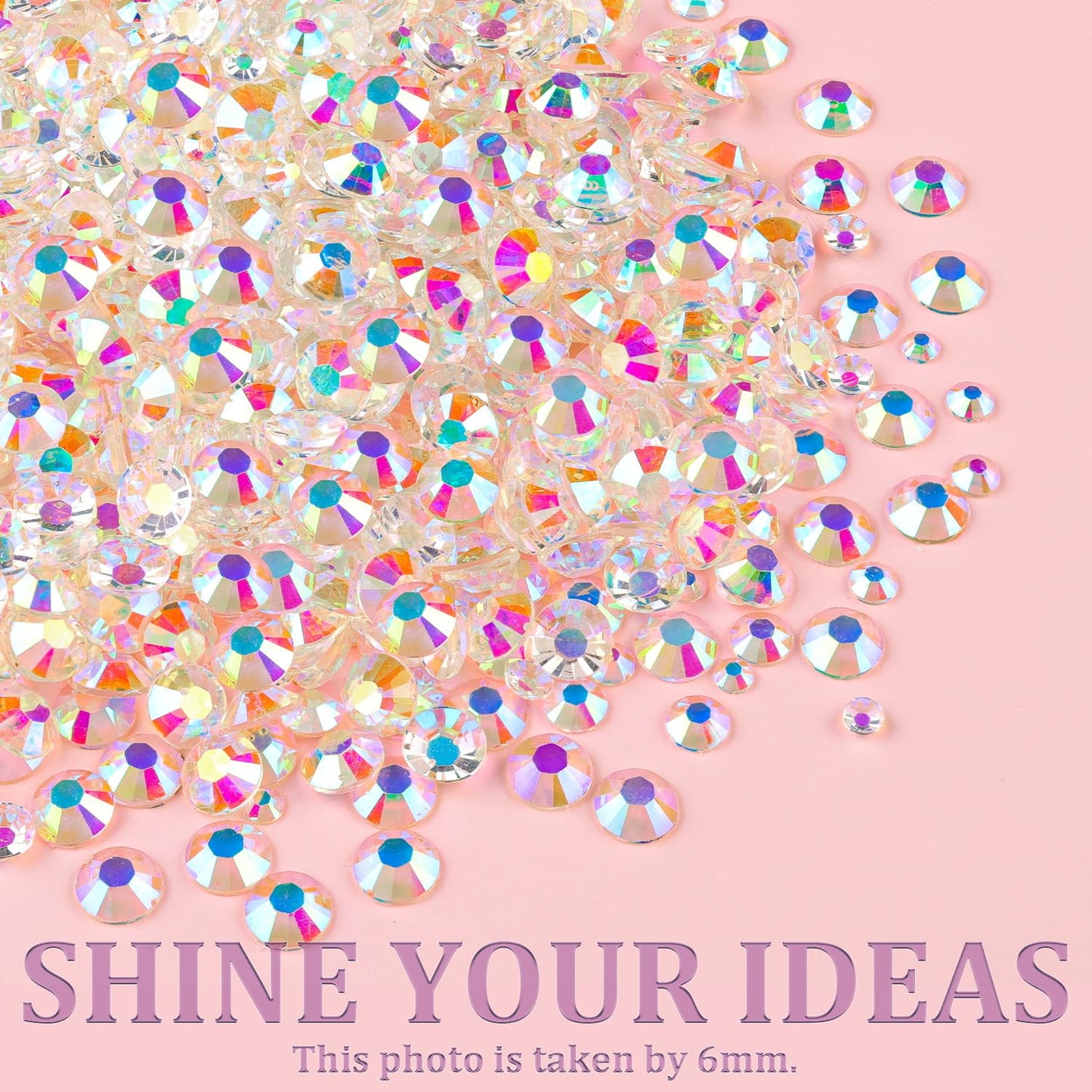 18000Pcs Resin Jelly Rhinestones for Crafting, Multicolor 3mm Flatback Rainbow Gems, Bedazzling Crystal with 3Pcs 10ml B7000 Jewelry Glue for DIY Crafts Clothing Shoes Nail Art