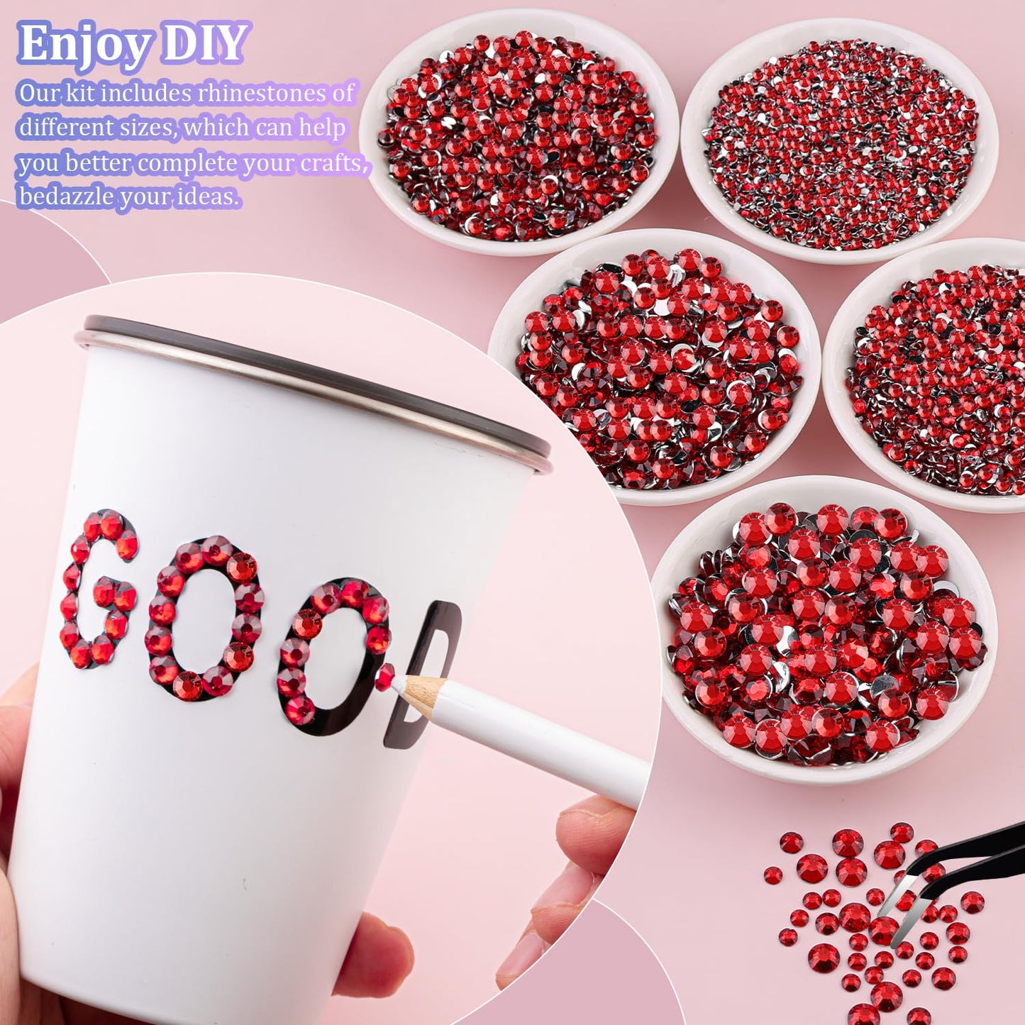 18000Pcs Resin Jelly Rhinestones for Crafting, Multicolor 3mm Flatback Rainbow Gems, Bedazzling Crystal with 3Pcs 10ml B7000 Jewelry Glue for DIY Crafts Clothing Shoes Nail Art