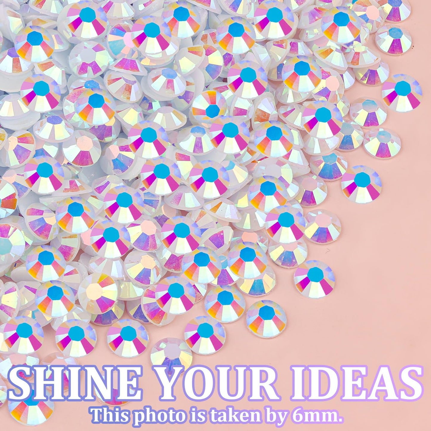 18000Pcs Resin Jelly Rhinestones for Crafting, Multicolor 3mm Flatback Rainbow Gems, Bedazzling Crystal with 3Pcs 10ml B7000 Jewelry Glue for DIY Crafts Clothing Shoes Nail Art