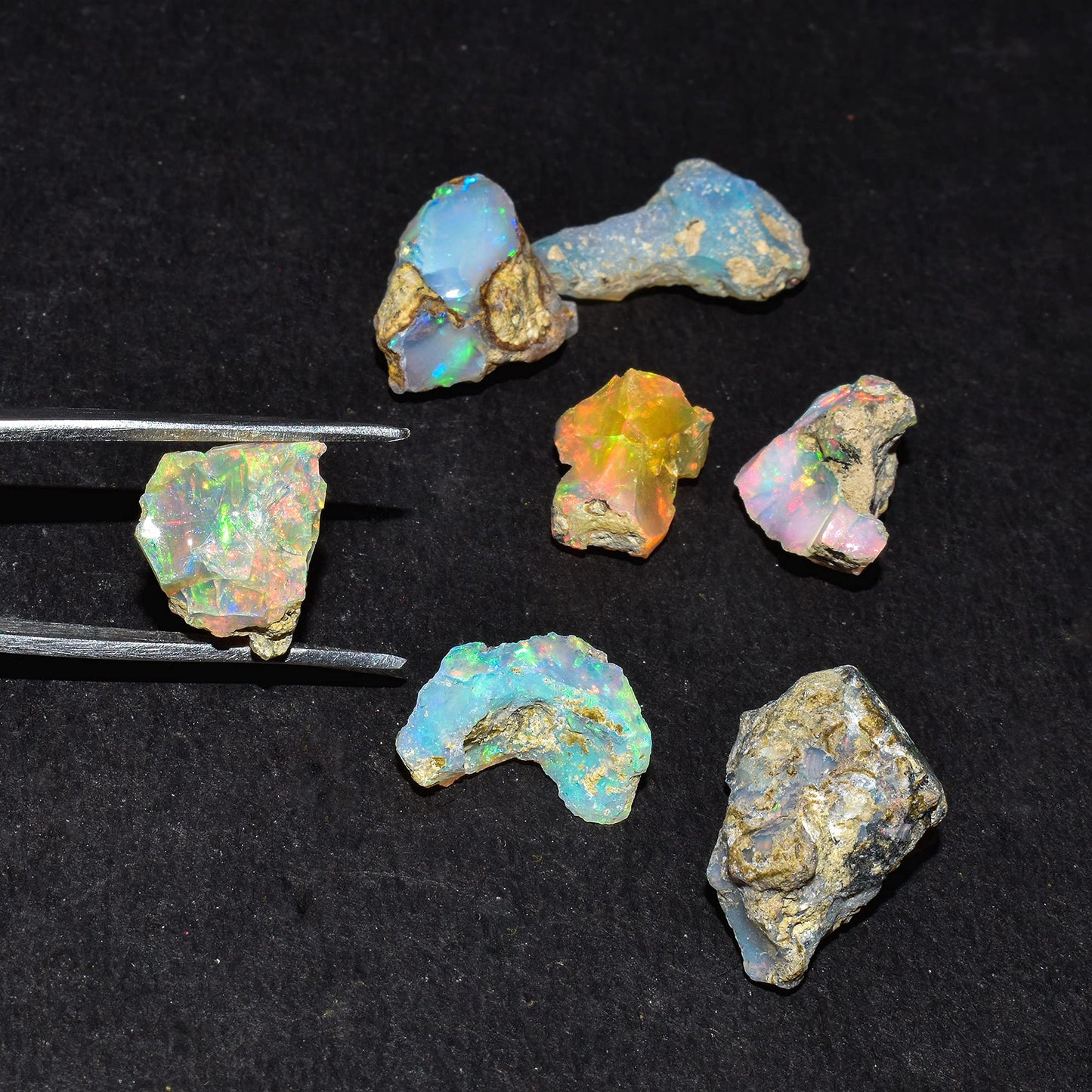 100+ carats AA+ Natural Raw Ethiopian Fire Opal Rough Gemstone, Chakra Healing Crystal, Rough Crystals and Gemstone, October Birthstone, Jewelry Making, Birthday Gift, DIY Gifts Art Crafts