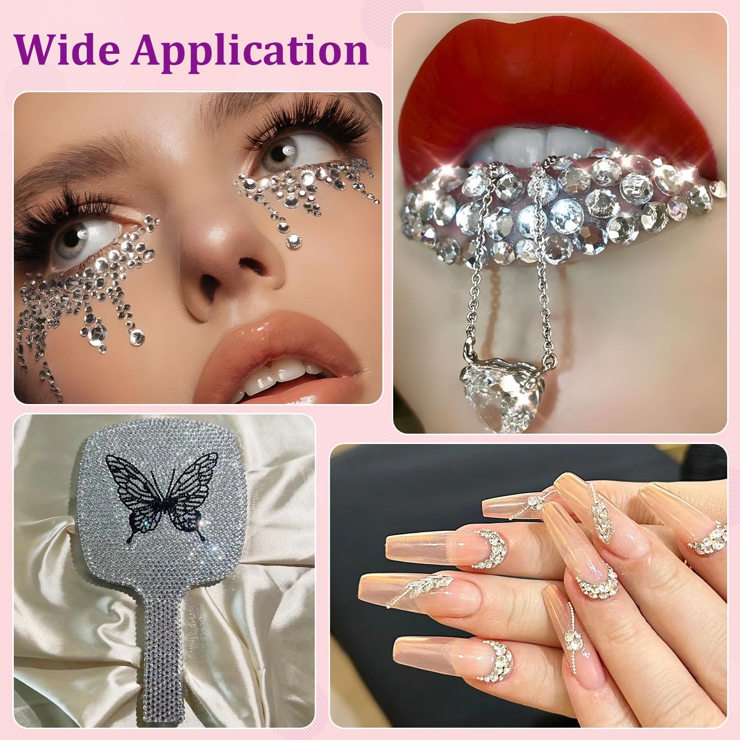 18000Pcs Resin Jelly Rhinestones for Crafting, Multicolor 3mm Flatback Rainbow Gems, Bedazzling Crystal with 3Pcs 10ml B7000 Jewelry Glue for DIY Crafts Clothing Shoes Nail Art